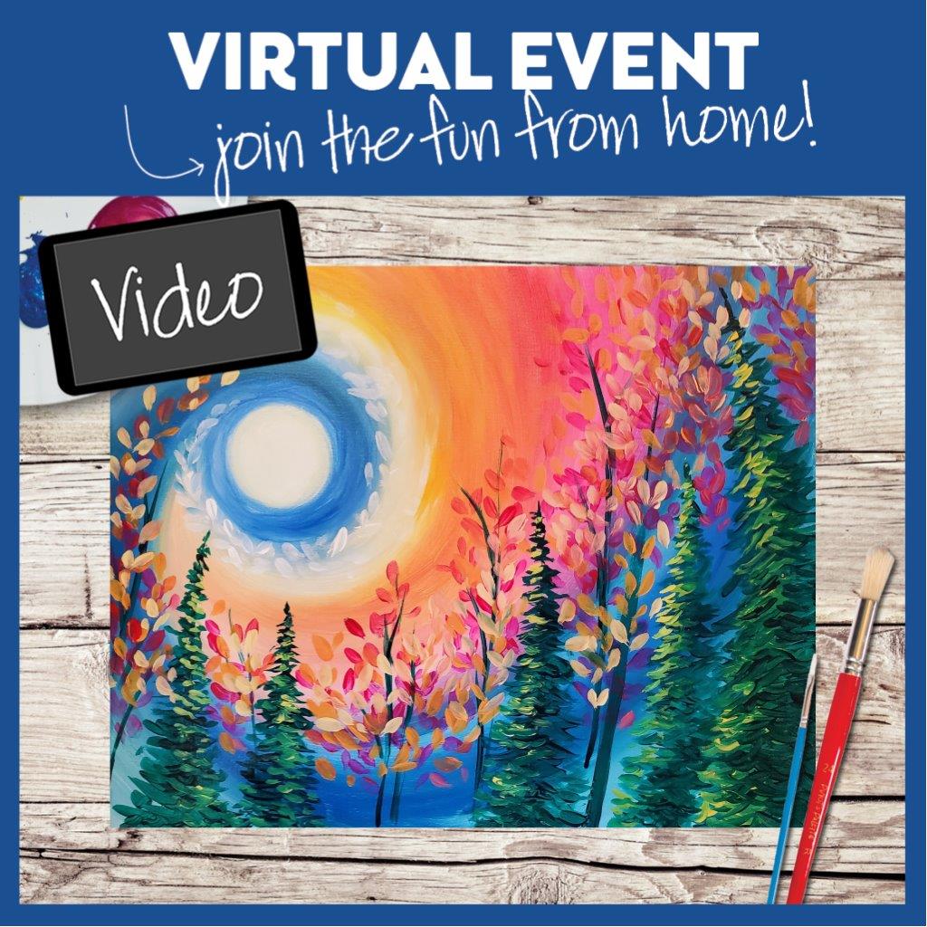 Paint Swirling Forest at Home- Anytime 